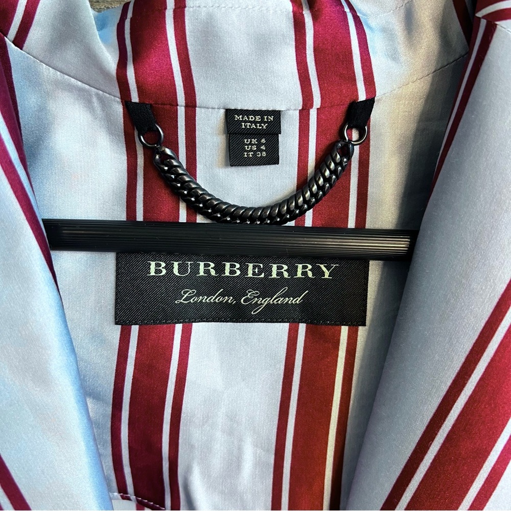 BURBERRY Relaxed Fit Striped Silk & Cotton Blazer, Runway (Fall 2016) 💯Authentic - Picture 4 of 16